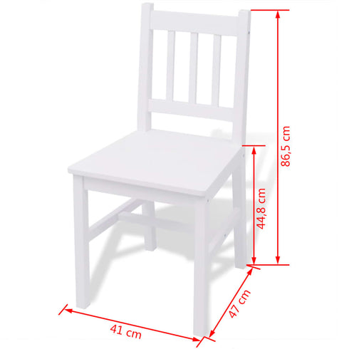 Maison Madeleine -  Seven Piece Dining Set Pinewood White